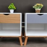 Velador alto modelo Luna - 1 Cajón