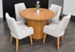 Comedor 4 puestos – Modelo Luna – Mesa 110cm diámetro