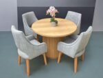 Comedor 4 puestos – Modelo Luna – Mesa 110cm diámetro - Image 2