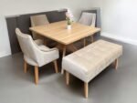 Comedor 4 puestos – Con banco 1m x 50cm + Mesa 110x110cm