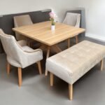 Comedor 4 puestos – Con banco 1m x 50cm + Mesa 110x110cm