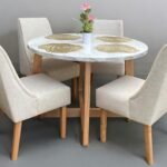 Comedor 4 puestos – Modelo Nova – Mesa redonda 110cm