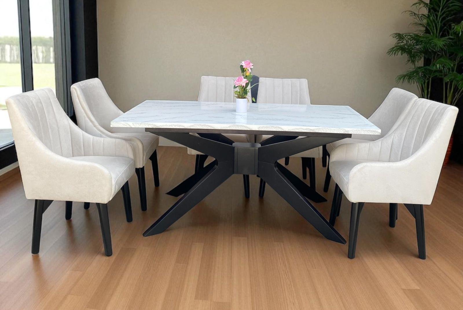 Juegos de comedor-Taburetes Madermoda.pdf-image-038 Comedor 6 puestos – Base Cairo N°3 + Mesa 160x80cm - Image 1