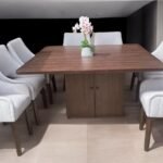 Comedor 8 puestos – Base cuadrada con aparadores 150x150cm