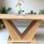 Mesa rectangular con base en V